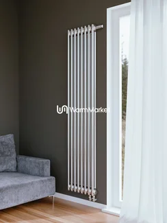 Axxinot Sentir Chrome 2180 - вертикальный трубчатый радиатор, нижнее подключение с термовентилем N69 твв