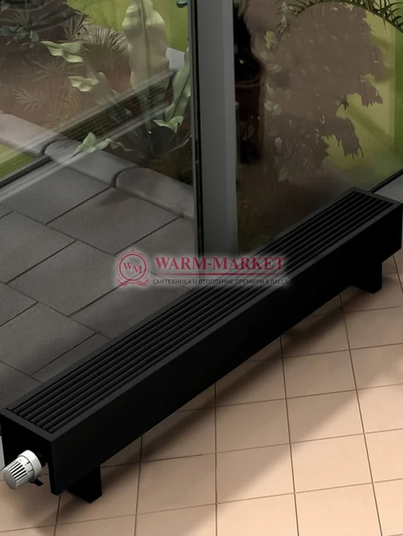 Напольный конвектор KZTO Radiator Элегант мини 80х130  ral 9005