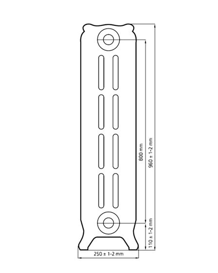 Bristol 800 - чугунный дизайн радиатор