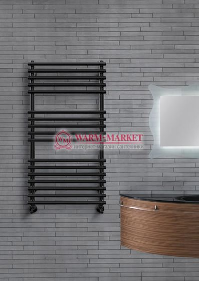 Kremona-дизайн полотенцесушитель электрический с перекладинами внахлест цвет черный