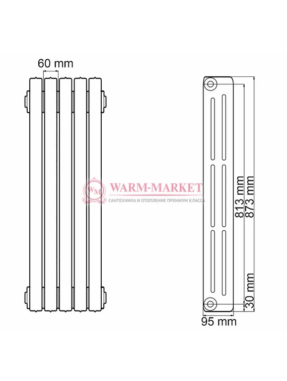 Чугунный радиатор Viadrus Termo 813/95