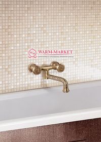 Windsor - бронзовый настенный смеситель в ретро стиле