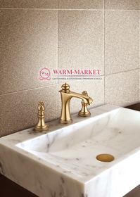 Бронзовый смеситель на три отверстия Florence в ретро стиле