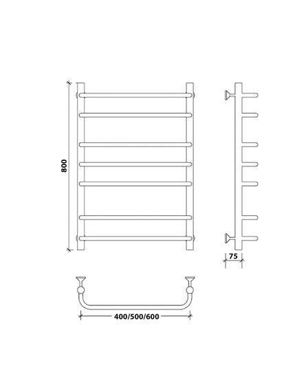 Водяной полотенцесушитель Secado Мерида 2 из нержавеющей стали