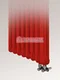 Трубчатый радиатор Dia Norm 2057 двухтрубный с нижним правым/левым подключением красного цвета