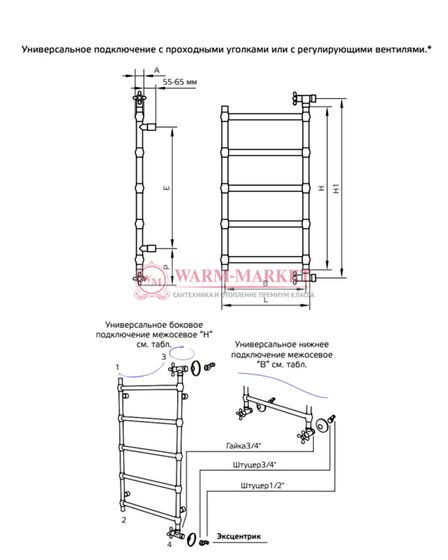 Полотенцесушитель ArtofSpace Retro