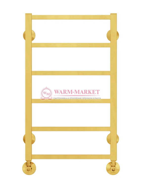 Контур П6-2 - водяной полотенцесушитель, нижнее подключение, цвет золото