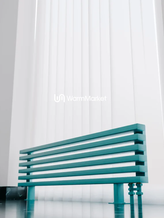 Bareng Select ZN 1500 - напольный трубчатый радиатор шириной 1500 мм, нижнее правое подключение