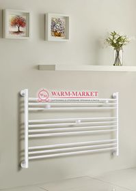 Богема L 600х900 – белый горизонтальный широкий дизайнерский полотенцесушитель