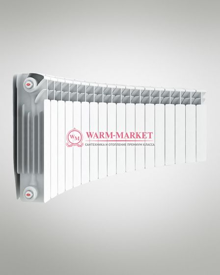 Rifar Alum Flex Ral 500 - цветной алюминиевый радиусный радиатор с боковым подключением