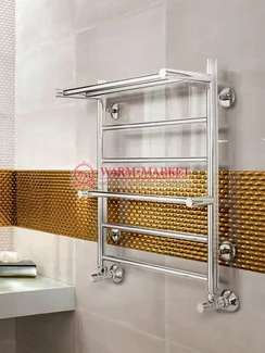 Ankona-водяной полотенцесушитель с полкой, нижнее подключение