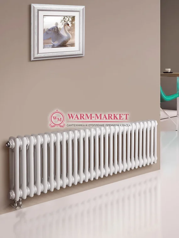 Трубчатый радиатор Dia Norm 2057-26 секций, двухтрубный с нижним правым/левым подключением.