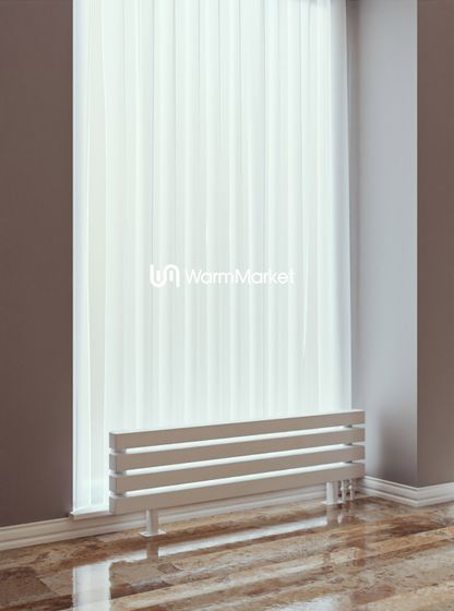Bareng Livian ZN 1250 - напольный трубчатый радиатор шириной 1250 мм, нижнее правое подключение