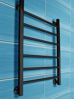 Classic  Black - черный полотенцесушитель с квадратными вертикалями