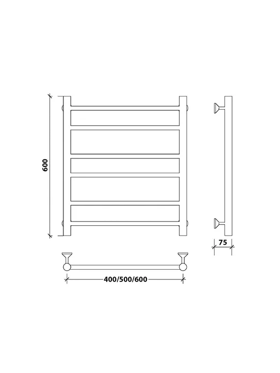 Водяной полотенцесушитель Secado Триада 2 из нержавеющей стали