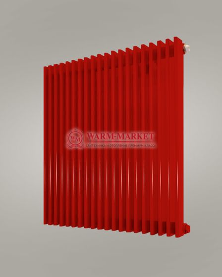 Paralleli v 1 1750 шаг 25 вертикальный трубчатый радиатор из прямоугольного профиля красного цвета