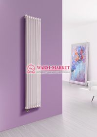 Вертикальный трубчатый радиатор Purmo Delta Lazerline 2180-8 секций, двухтрубный нижнее правое/левое подключение с вентилем.