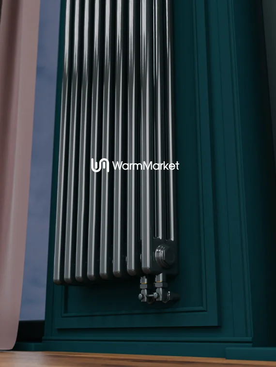 Bareng Softy 3120 - трехтрубный трубчатый радиатор высотой 1200 мм, нижнее подключение с термостатикой
