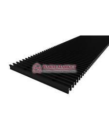 Решетка для конвектора Vitron черного цвета RAL 9005 из алюминия шириной 360 мм.