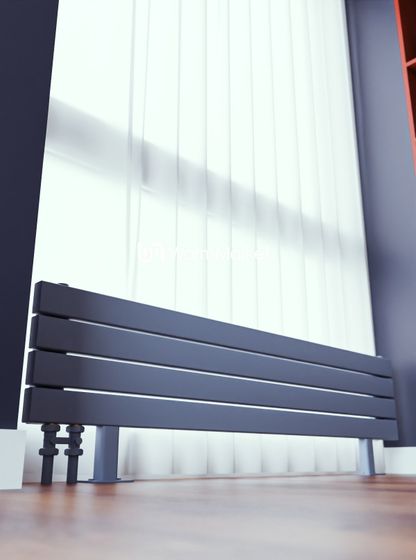 Bareng Temper ZN 1000 - напольный трубчатый радиатор шириной 1000 мм, нижнее левое подключение