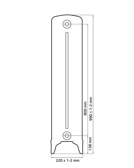 Bohemia R 800 - чугунный дизайн радиатор