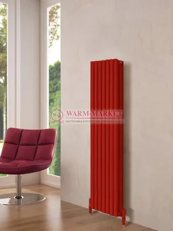 Вертикальный трубчатый радиатор KZTO Garmonia А40 V2 высотой 1534 мм