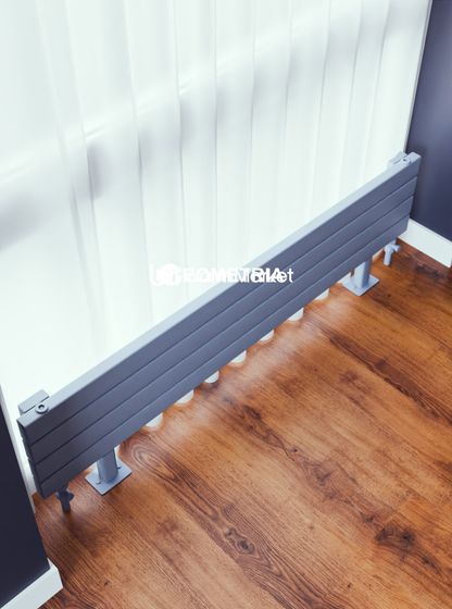 Bareng Temper ZN 1250 - напольный трубчатый радиатор шириной 1250 мм, нижнее разнесенное подключение