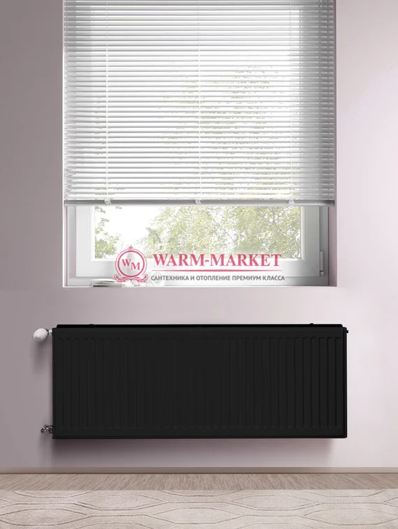 Dia Norm Compact С 11, высотой 500 мм - панельный радиатор с боковым подключением черный