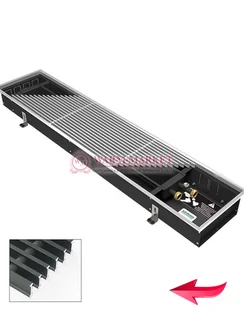 Конвектор внутрипольный Varmann Ntherm Electro без вентилятора c алюминиевой решеткой цвета светлой бронзы