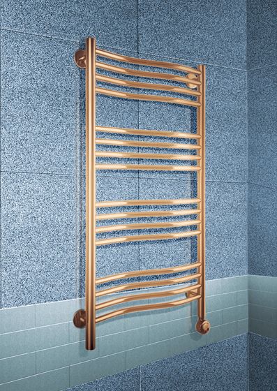 Fluid E - электрический полотенцесушитель слегка изогнутой формы цвета бронза