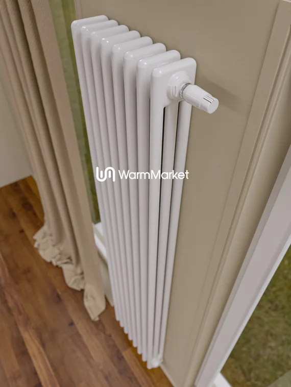 Bareng Softy 3140 - трехтрубный трубчатый радиатор высотой 1400 мм, нижнее подключение с термостатикой