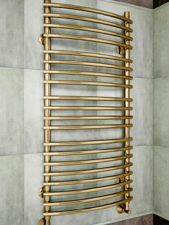 Mario Bronze - бронзовый полотенцесушитель выгнутый вперед. Бронза.