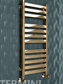 Termini Bronze - бронзовый дизайн полотенцесушитель с прямоугольными вертикалями