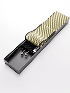 Внутрипольный конвектор с принудительной конвекцией Möhlenhoff QSK EC HK 4L шириной 320 мм, высотой 140 мм