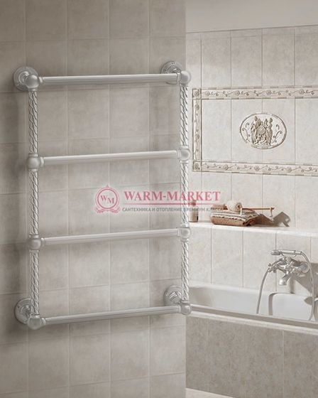 Полотенцесушитель Warmer Vintage в ретро стиле 700х500 мм, 4 перекладины