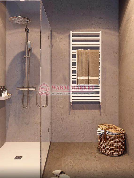 Mandarino Quadrata 500х1200 - цветной полотенцесушитель из анодированного алюминия, модель 19/65