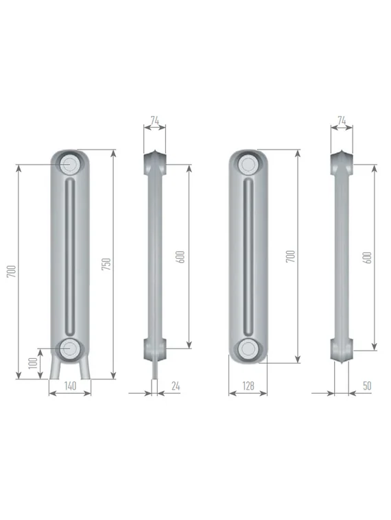Exemet Prince 600 - чугунный дизайн радиатор