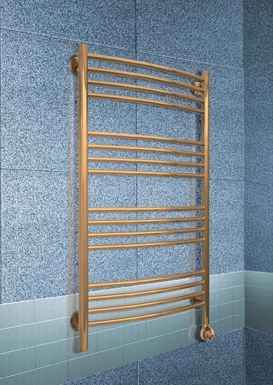 Bogema E - электрический полотенцесушитель с выгнутыми вперед перекладинами, 600х400 мм