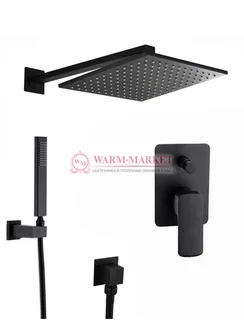 Душевой набор Warmer Black Line FL Cube 30039005-12D
