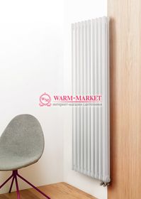 Вертикальный трубчатый радиатор Purmo Delta Lazerline 2180-10 секций, двухтрубный с нижним правым/левым подключением.