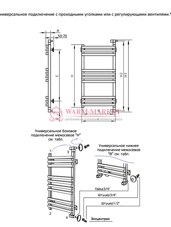 Полотенцесушитель ArtofSpace Cube