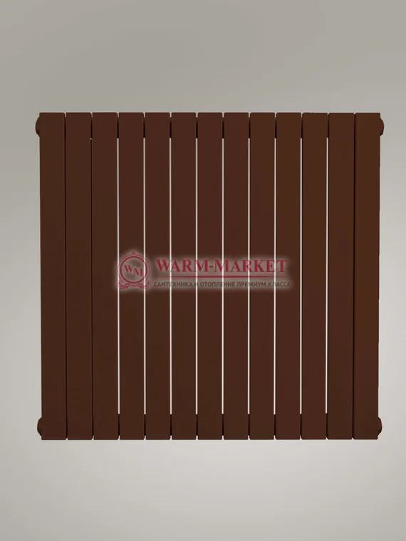 Solo V 2 1750 - вертикальный трубчатый радиатор из прямоугольного профиля двухтрубный коричневого цвета