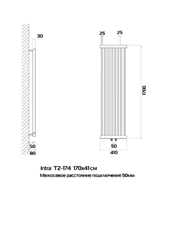 Intra - водяной дизайнерский полотенцесушитель из нержавеющей стали