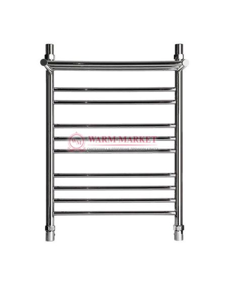 Bogema 4 (прямая) - водяной полотенцесушитель с полкой из нержавеющей стали