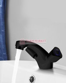 Смеситель для раковины черный Amper 2903-Bl