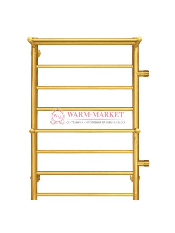 Анкона П8 - водяной полотенцесушитель, боковое подключение, цвет золото