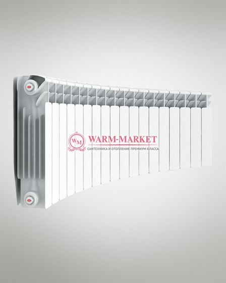 Rifar Alum Flex 500 - алюминиевый радиусный радиатор с боковым подключением