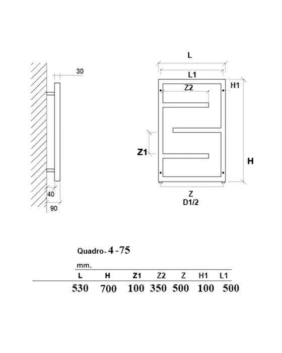 Quadro-4 дизайн-радиатор для ванной комнаты | Фото 8