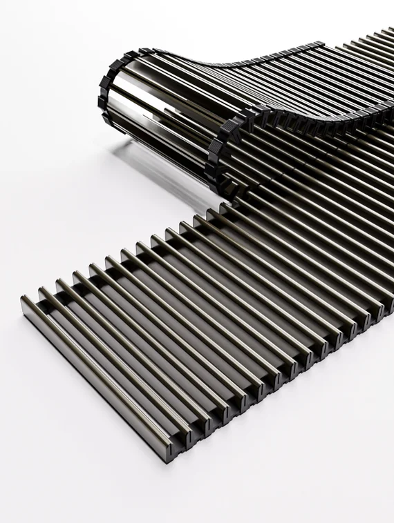 Решетка для внутрипольного конвектора Möhlenhoff рулонная из алюминия шириной 145 мм