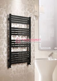 Toscana black - черный полотенцесушитель с квадратным профилем.